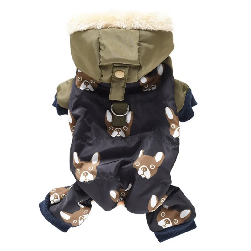 Winter Warm Dog Clothes French Bulldog Dog Costumes Snow Down Jacket Coat For Puppies Small Medium Animal Pugs Pet Cat Clothes