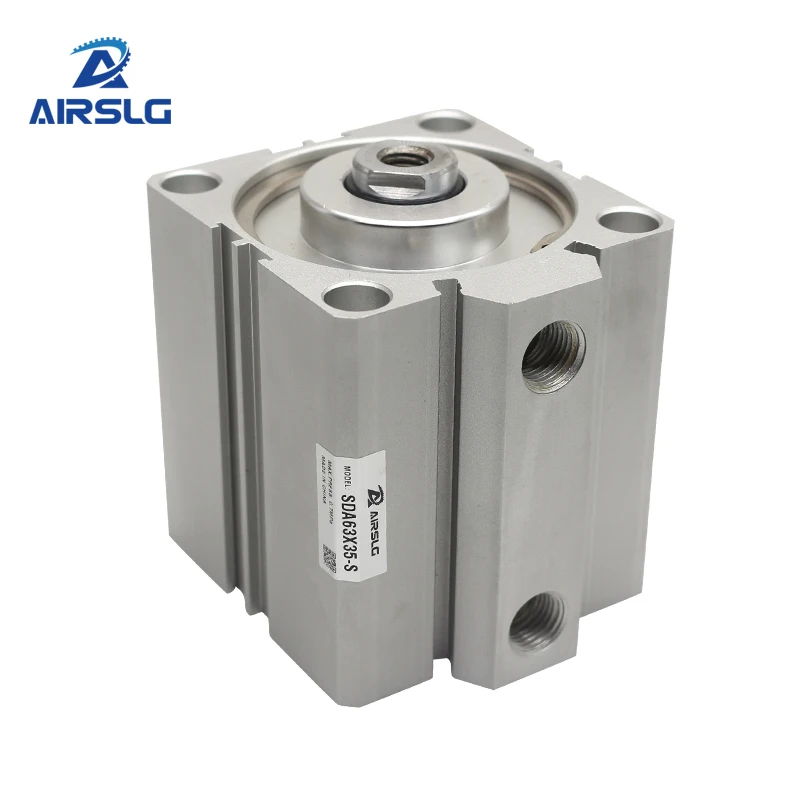 Square air pneumatic cylinder SDA double acting compact cylinder SDA40 Bore40mm stroke 5-50mm female /male thread