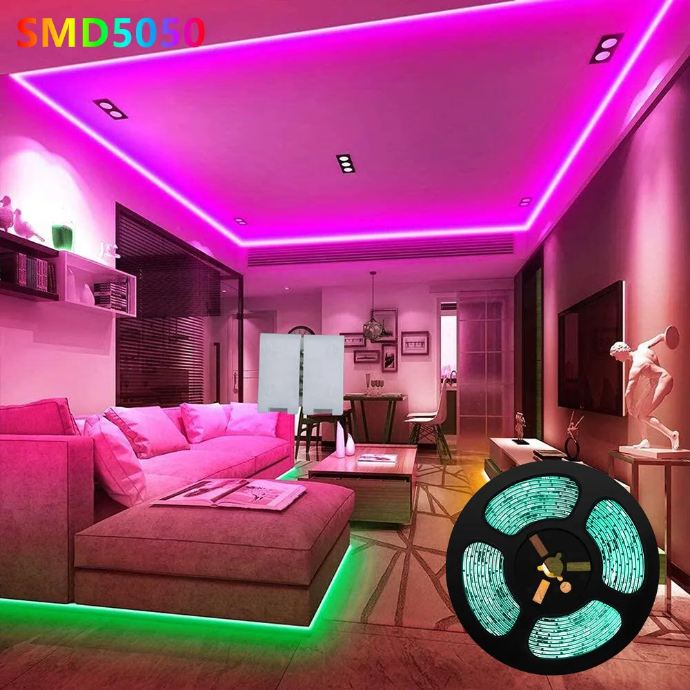 

Flexible Light Tape RGB LED Strip 5050 rgb Ribbon Lamp 5m 10m 15m 20m LED Strip Light TV Backlight Lighting Indoor Decor Lamp