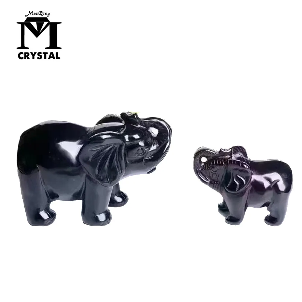 

Natural healing crystal Obsidian Elephant quartz Stone Crafts Home Furnishings Lucky Items Aura Feng Shui Decoration