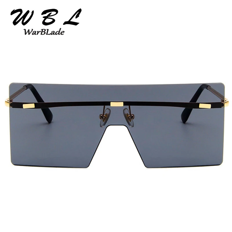 

WarBLade Classic Women Sunglasses Fashion Metal Rimless Sun glasses For Men Square Gradient Lens Shades UV400