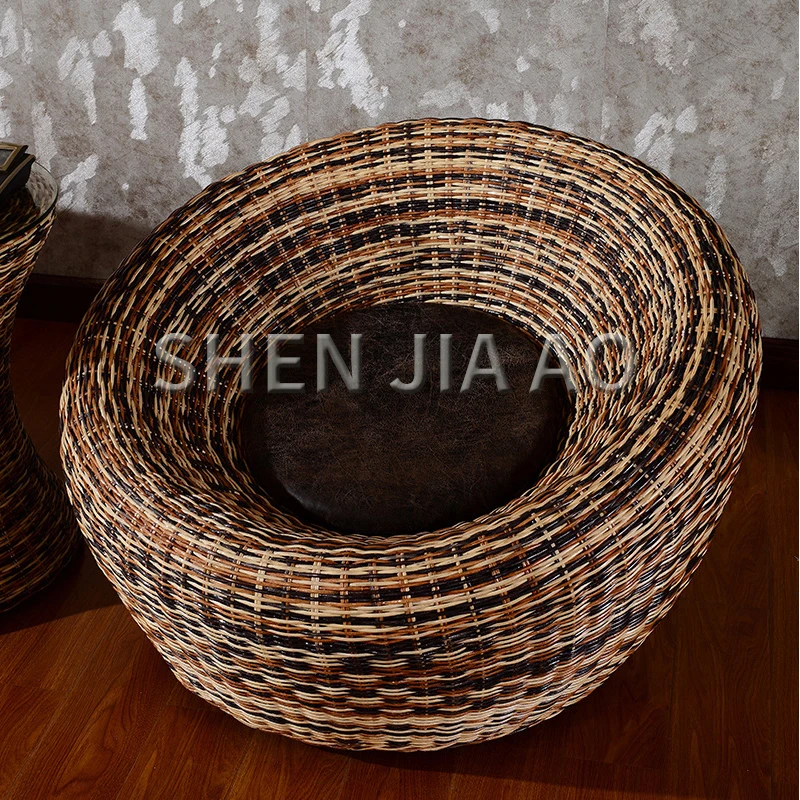 1PC Rattan-made Coffee Table Handmade Side Table Living Room Rattan Furniture Table Simple Design Rattan Coffee Table