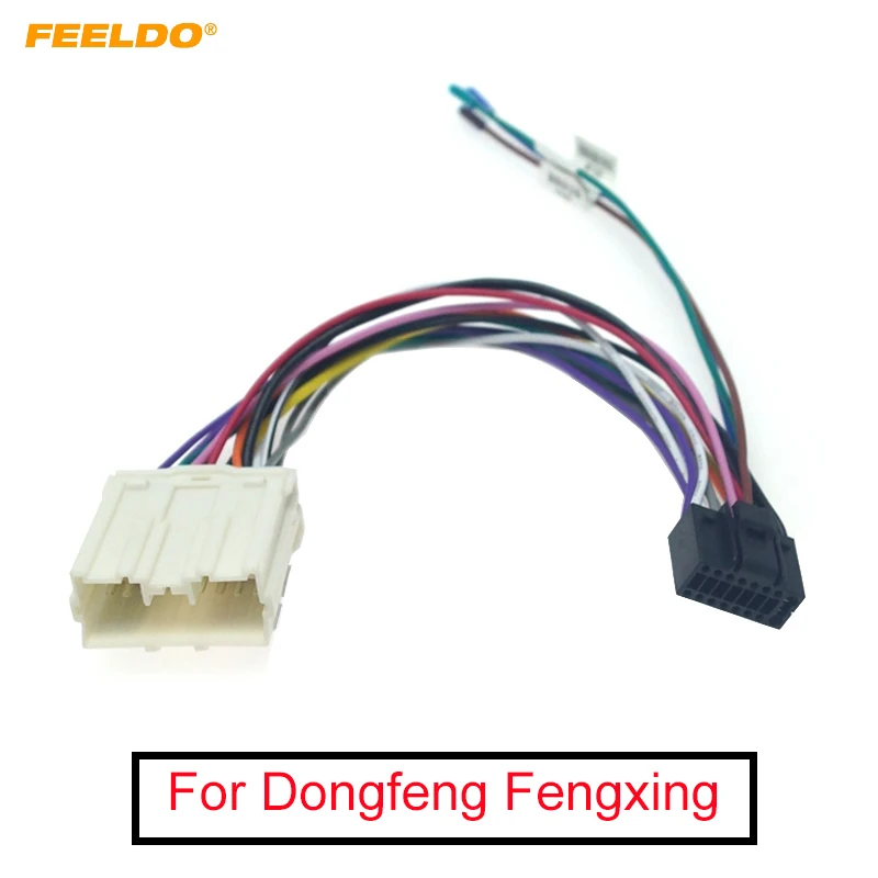 

FEELDO 50Pcs Car Audio DVD 16PIN Android Power Cable Adapter For Dongfeng Fengxing Lingzhi M3/M5 Power Wiring Harness