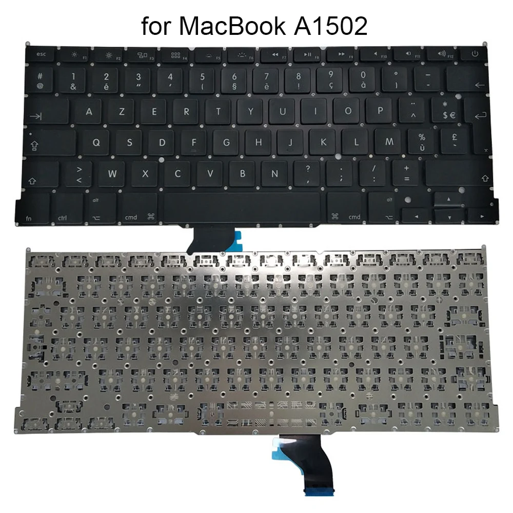 

Backlit Laptop Keyboard AZERTY French For Macbook Pro Retina A1502 EMC 2678 2835 2013-2015 FR European Replacement Keyboards New