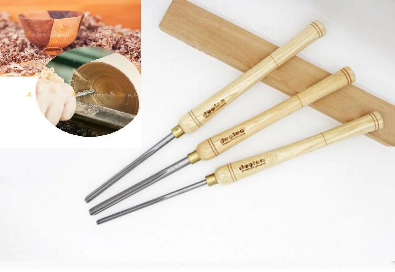 New 3 Size HSS Bowl Gouge Set Wood Lathe Turning HSS Woodturning Woodworking A2001 A2002  A2003