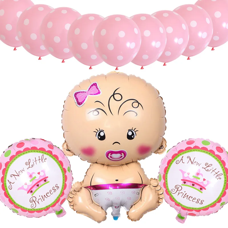 13 pcs baby shower birthday party decoration balloon pacifier baby 18 inch aluminum film balloon 12 inch latex balloon wholesale