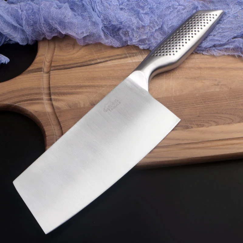 Coltello da cucina da 7 pollici mannaia da cuoco giapponese in acciaio inossidabile Chef macellaio tagliere affettatrice per carne Santoku coltelli