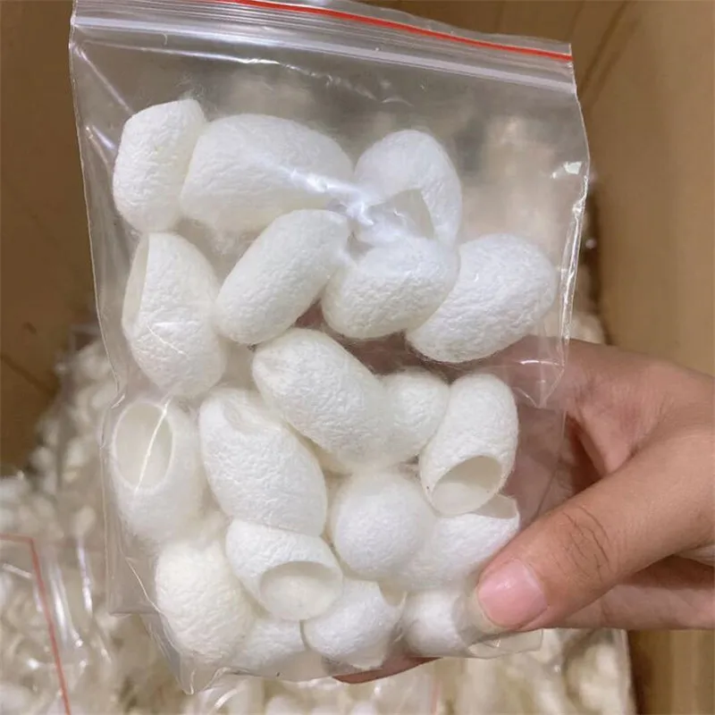 20PCS New Natural Silk Cocoons Facial Skin Care Organic Silkworm Balls Purifying Whitening Exfoliating Blackhead Acne Remover