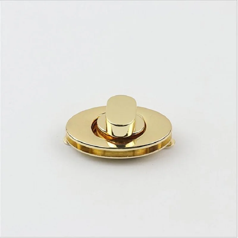 10pcs Luggage Handbag Metal Accessories Golden Die-casting Female Bag Hardware Decoration Oval Twist Lock