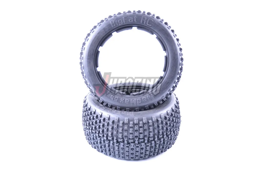 Madmax ยางรถแทร็กสิ่งสกปรกด้านหลังยางร่องหน้าสำหรับ HPI Baja 5B SS King Motor rovan Buggy