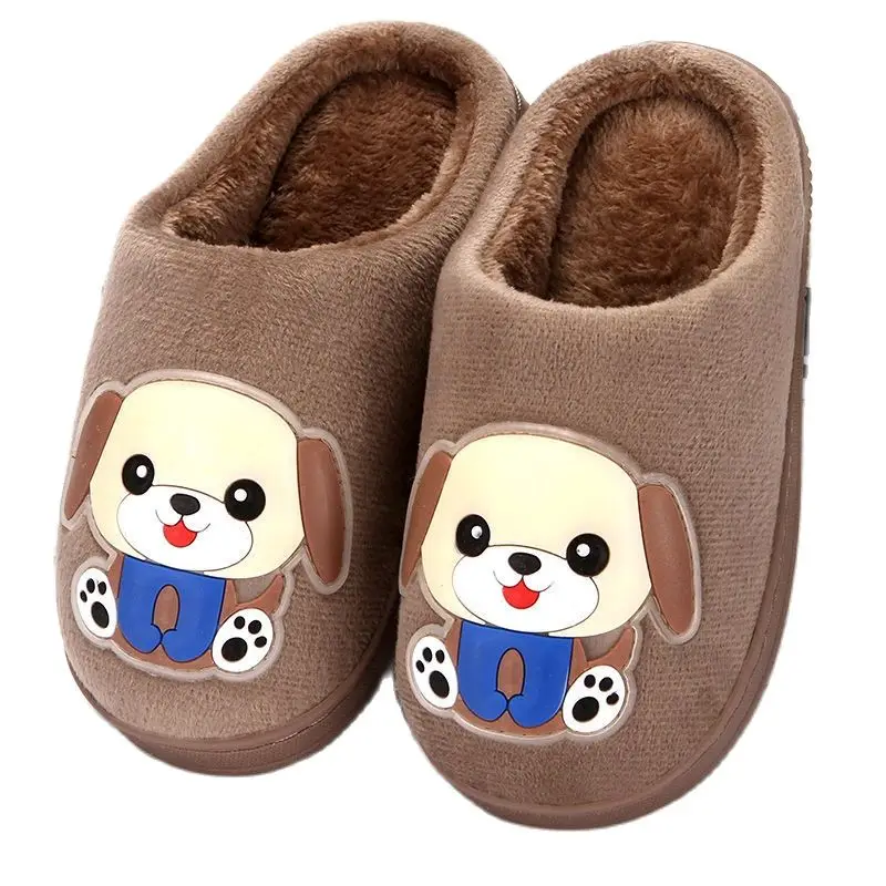 

Winter Cute Kids Slippers Comfortable Baby Warm Fluffy Cotton Shoes Boys And Girls Indoor Plush Slippers