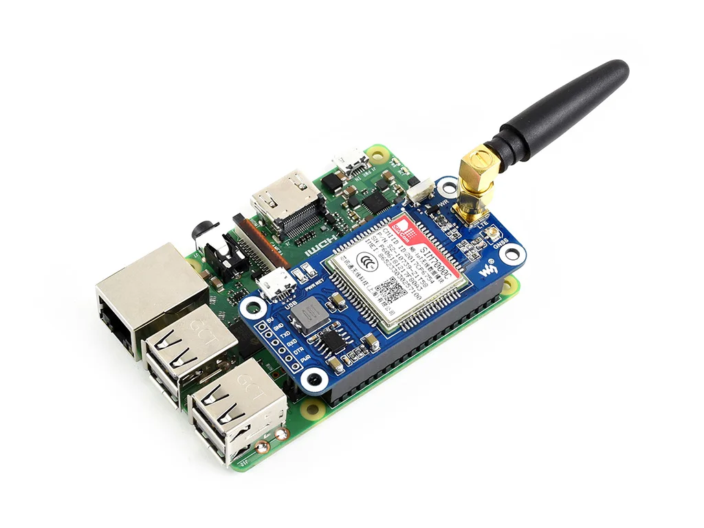 Raspberry Pie NB IOT / EMTC / Edge / GPRS / GNSS Плата расширения, модуль Sim7000c, Бесплатная карта NB