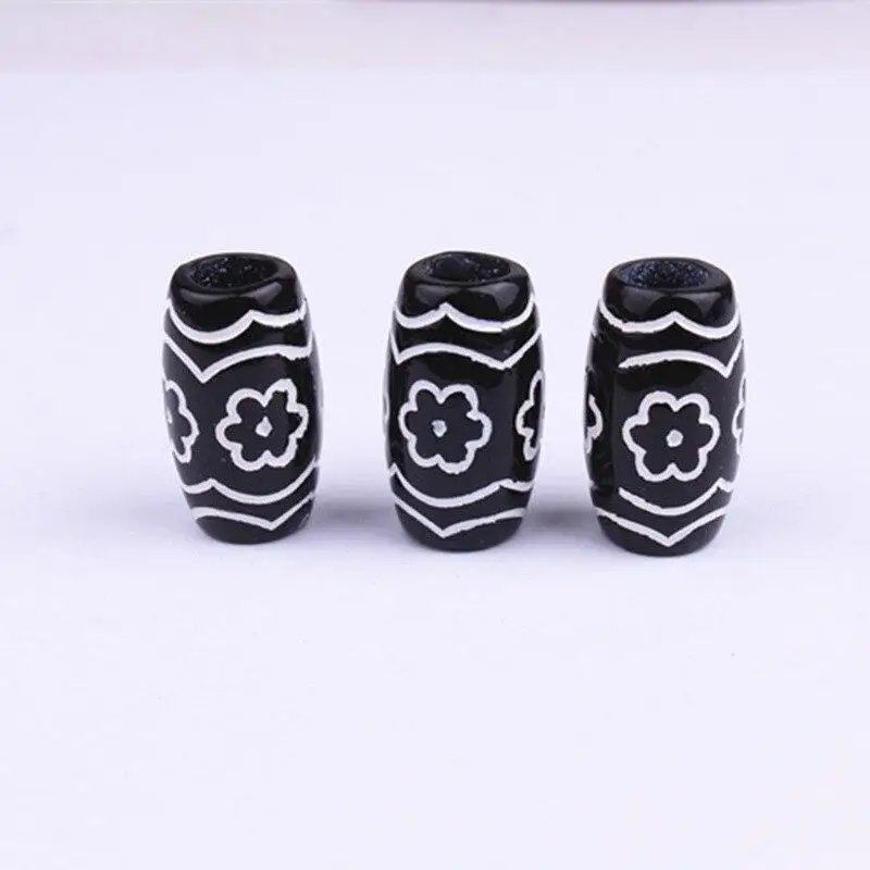 10pcs Hair Beads African Hair Rings Beads Cuffs Tubes Charms Dreadlock Dread Hair Braids Jewelry Decoration Accessories Tools