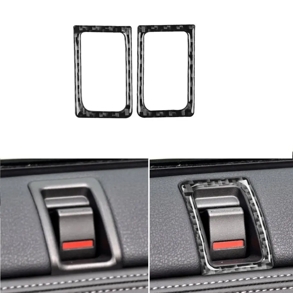 

Carbon Side Door Lock Switch Sticker Door Button Frame Cover Trim For Nissan GTR R35 2008-2020 2PCS