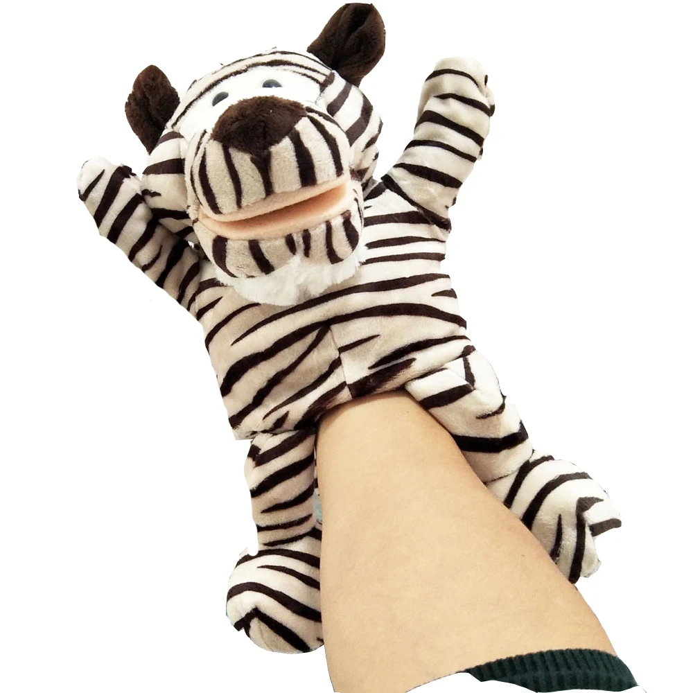 Infant New Arrive Tiger Stripes Baby Plush Toy Stuffed Hand Puppet Birthday Gift