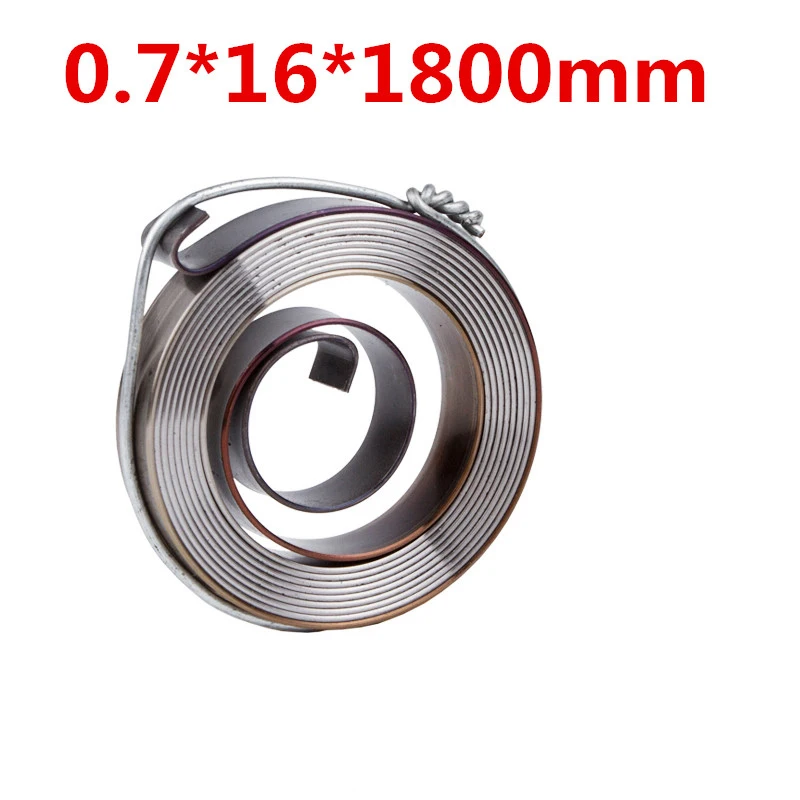 

1PCS Extension Constant Force Coil Power Spring Steel Flat Spiral Torsion Springs 0.7mm Thickness *16mm Width*1800mm Length*57OD