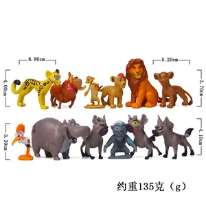 Anime -Cartoon -Actionfiguren, Leo Guard, König Kion, Simba, PVC, hohe Qualität, Bunga, Beshte, Fuli, Ono, Stöcke, Puppenspielzeug, 12 -propc -Set 6 Hauptverkäufe Hiena Toy - №2