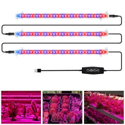 식물에 대 한 빨간색 파란색 Phytolamp LED 성장 라이트 바 꽃 씨앗 전체 스펙트럼 성장 램프 실내 식물 타이머 Phyto 램프 스트립