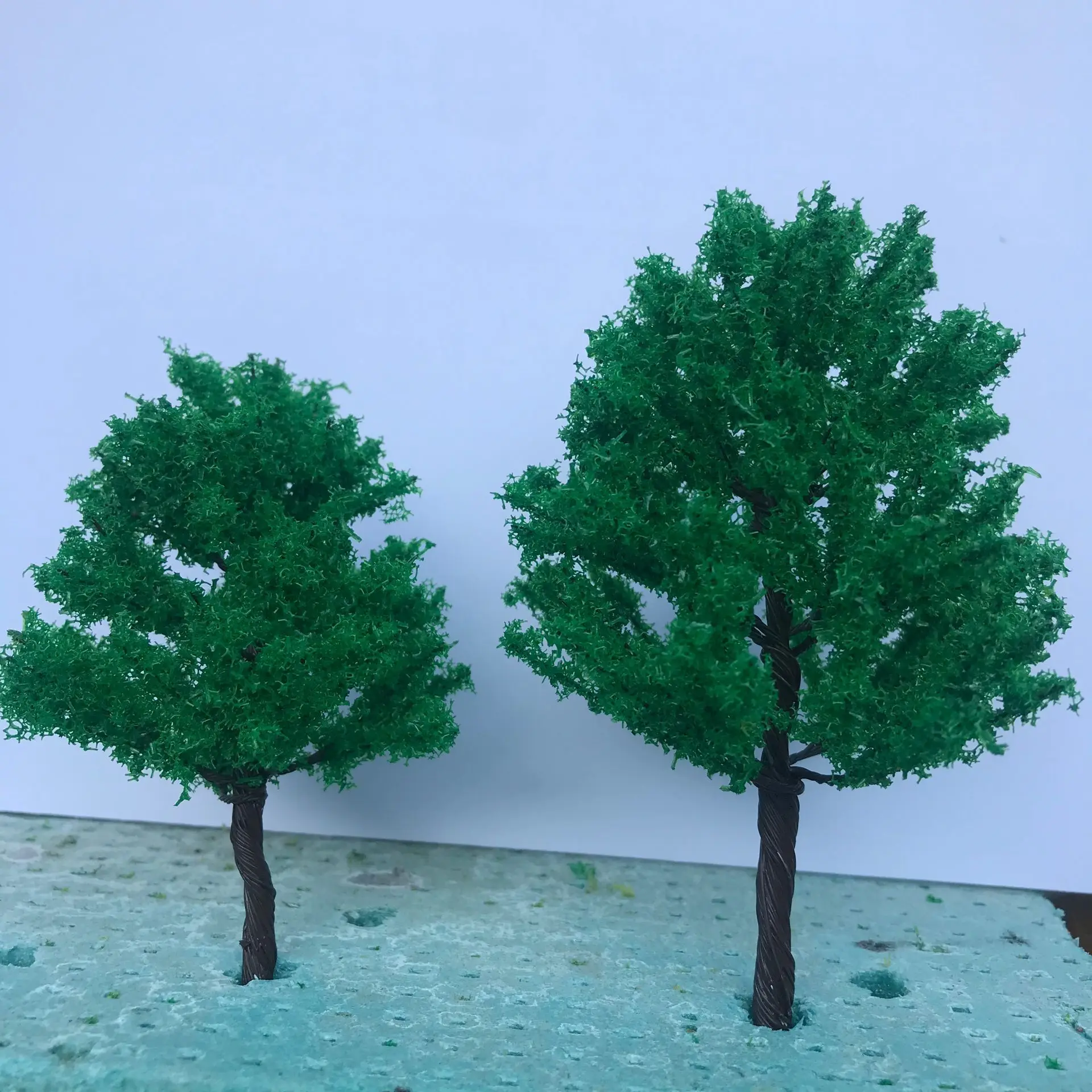 2020 新ダークグリーンモデルミニ colortree 鉄道レイアウト設計モデル Trees2pcs