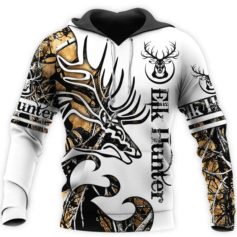 Tatoo Hươu Cam Phối 3D In Hình Nam Hoodie Bông Tai Kẹp Thời Trang Hoodie Unisex Khoác Áo Thun Chui Đầu Sudadera Hombre DW096