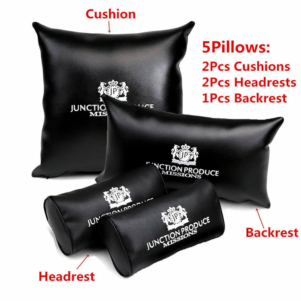 5pcs JP JUNCTION PRODUCE VIP JDM Car Seat Pillow Back Rest Headrest Cushion Pad