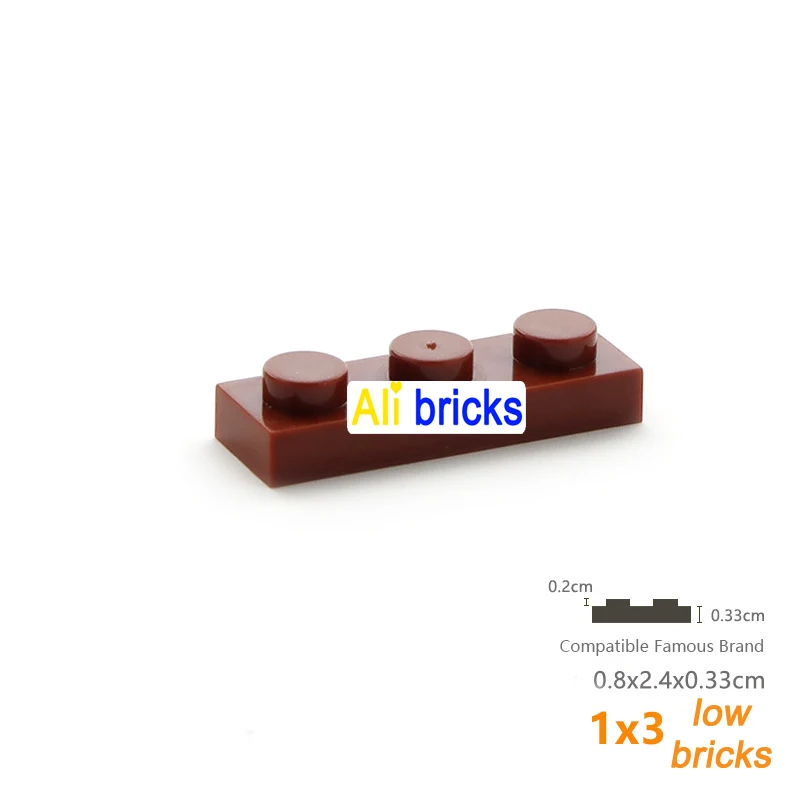 Bloques de construcción finos 1×3 para niños – Piezas compatibles DIY - imagen 5