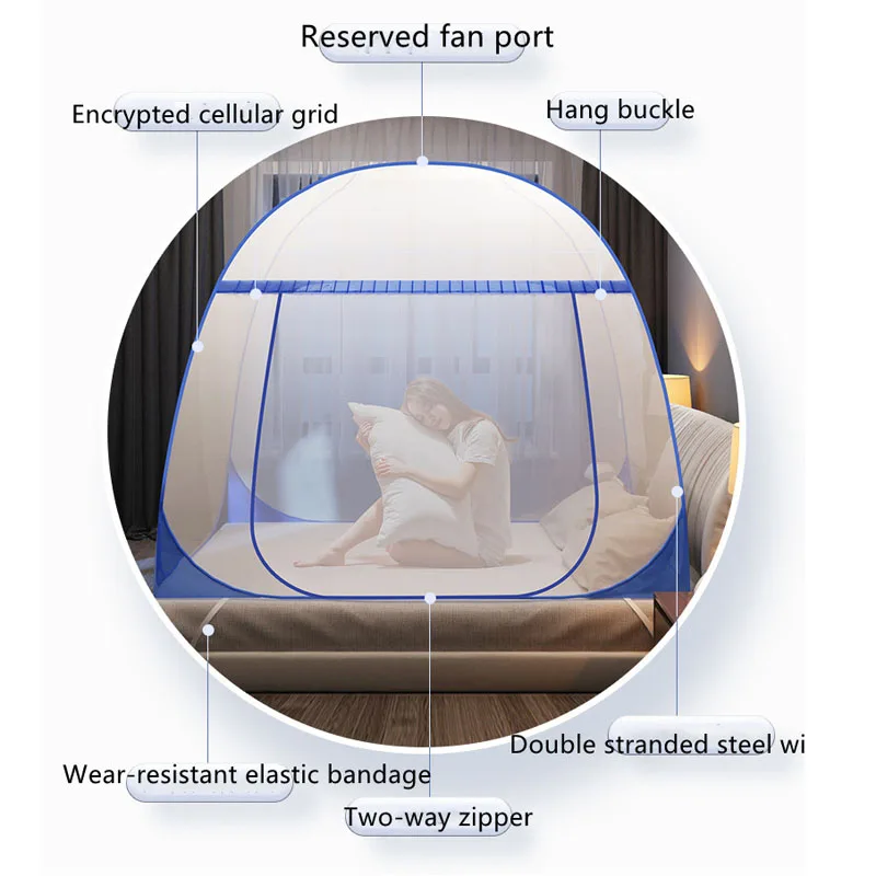 Imagem -04 - Rede Mosquiteira para a Família Peças Essenciais para a Família 1.8 m 2.0m 1.5m Tenda Beliche com 1.2 m