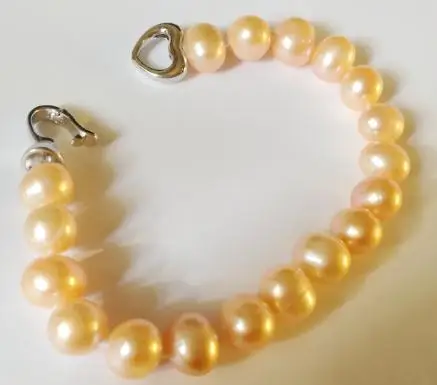 

New Arrival Favorite Pearl Bracelet 6mm Pink Natural Freshwater Pearl Bracelet Fine Women Jewelry Handmade Heart Clasp Nice Gift