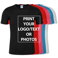 100% Polyester Design Your Own T-shirts Printing Brand Logo Pictures Custom T-shirt Plus Size Casual T Shirt Customize Clothing