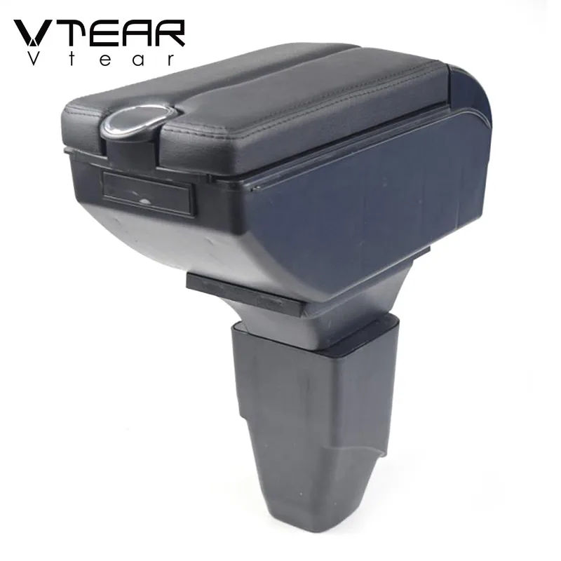 Vtear For PEUGEOT 206 207 Armrest Interior Center Console Storage Box Arm Rest Car-Styling Decoration Accessories Parts 2013