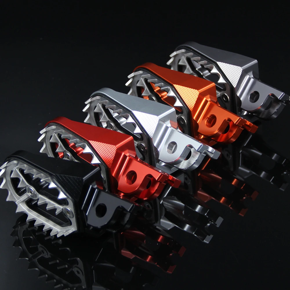 CNC Aluminum Motorcycle footrest footpegs Pegs Pedals For Honda Year 2004-2017 CRF250R CRF250