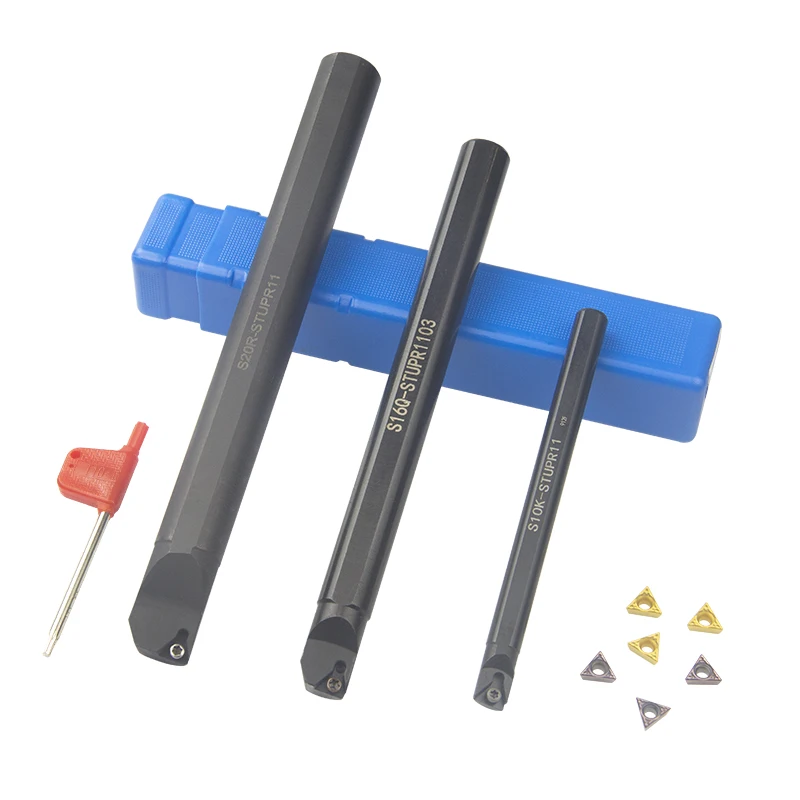 1pc S08K-STUPR09 S10K-STUPR09 S12M-STUPR09 Internal Turning Tool Holder TPGH Carbide Inserts Lathe Bar CNC Cutting Tools Set