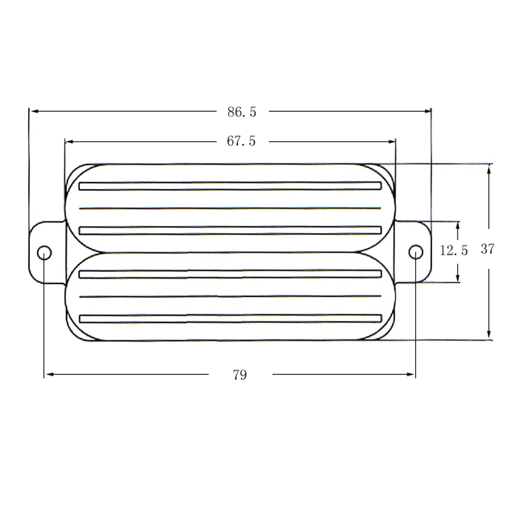 Pickup Double Coil Parts Replacement (Black) for Electric Guitar 4 Hot Rail Humbucker