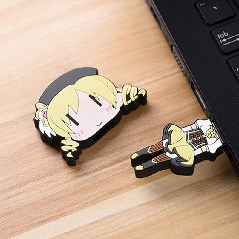 Puella Magi Madoka Magica Tomoe Mami Anime Cosplay USB Stick Flash Drive Memory Stick 32GB/64GB Storage Cosplay Props Xmas Gifts