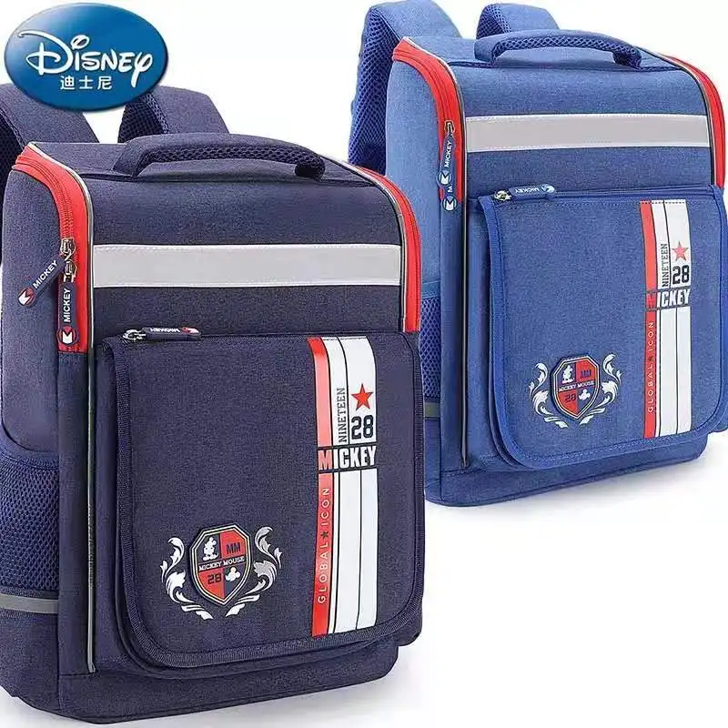 Disney Mickey School Bags For Boys Girls Primary Student Shoulder Backpack Orthopedic Large Capacity Grade 1-6 Mochila Escolar