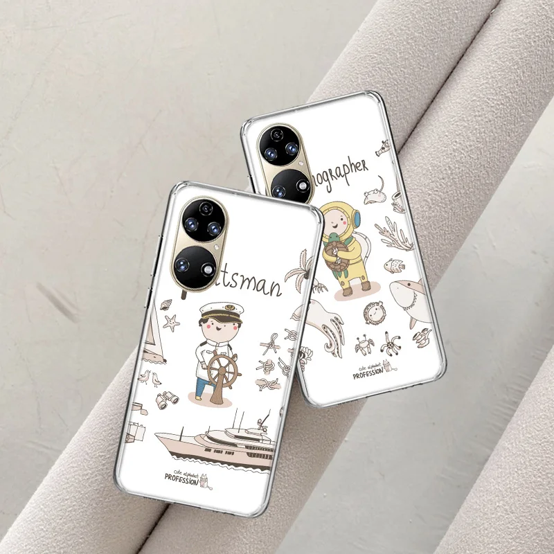 Teacher Artist Chemist Doctor Judge Phone Case For Huawei P50 Pro P40 P30 Lite P20 P10 Mate 40 Pro 30 20 Lite 10 Cover Shell Coq