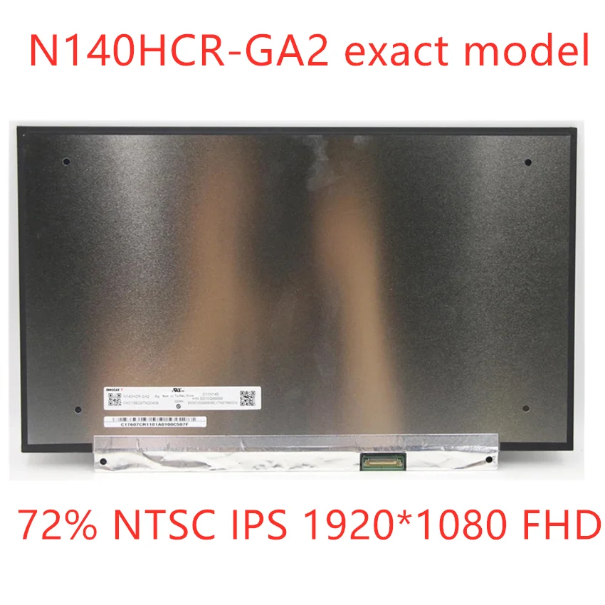 

14.0" N140HCR-GA2 LED Screen LCD Display IPS Matirx 1920*1080 FHD EDP 30Pins Matte Original N140HCR GA2 72% NTSC FRU 01YN149