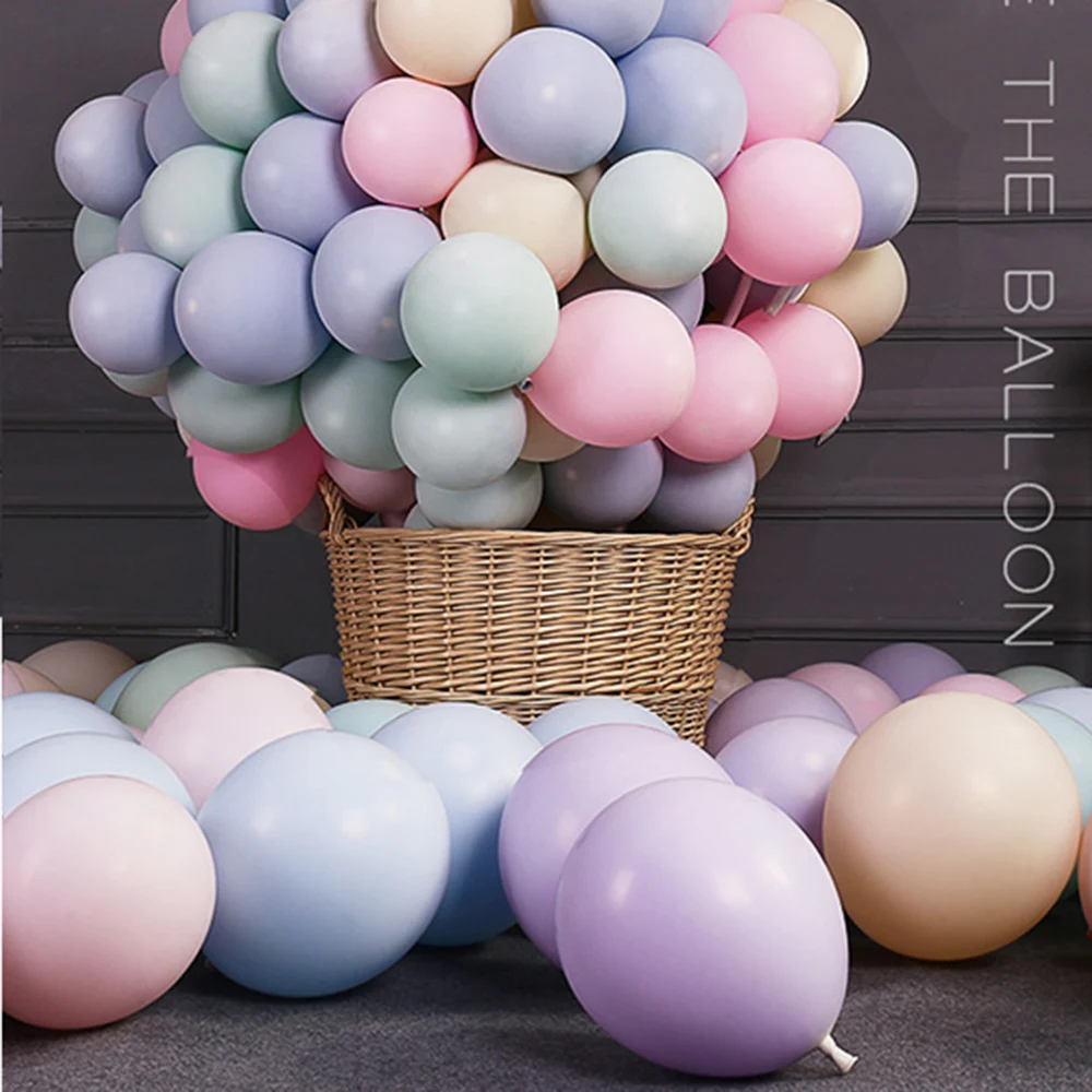 30/50pcs  5/12/ 10inch Macaron Latex Balloon Pastel Pink White Color Ballon Wedding Party Birthday Decoration Baby Shower Decor
