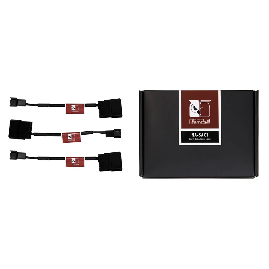 

Noctua NA-SAC1 3-Pin to 4-Pin Molex Adaptor Cables Power Cable Adapter Connector Computer Cooling Fan adaptor Cable 3pcs/set