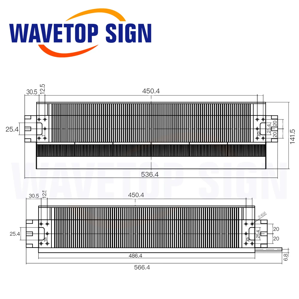WaveTopSign módulo de fuente láser CO2, 60w, CR60 para máquina de marcado láser Co2