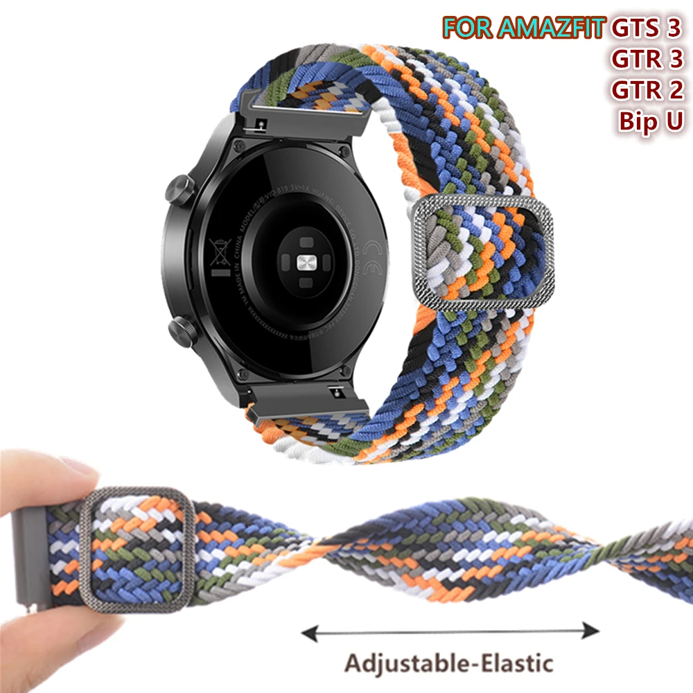Geflochtene Armband Für Xiaomi Huami Amazfit GTS 3 GTR 3 Pro 2 2e Bip U Pro GTS 2 Mini GTR2 strap Stoff Nylon Elastische Armband