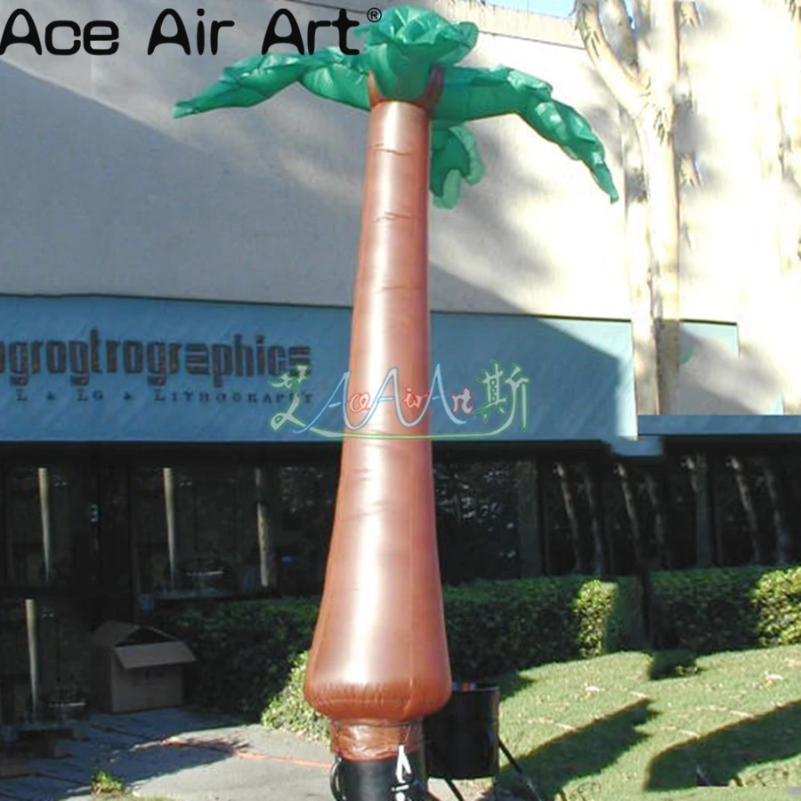 3.5m H Palm Tree Dancer Inflatable Air Tree Dancer Plants Puppet Dancer with/without Blower for Sale