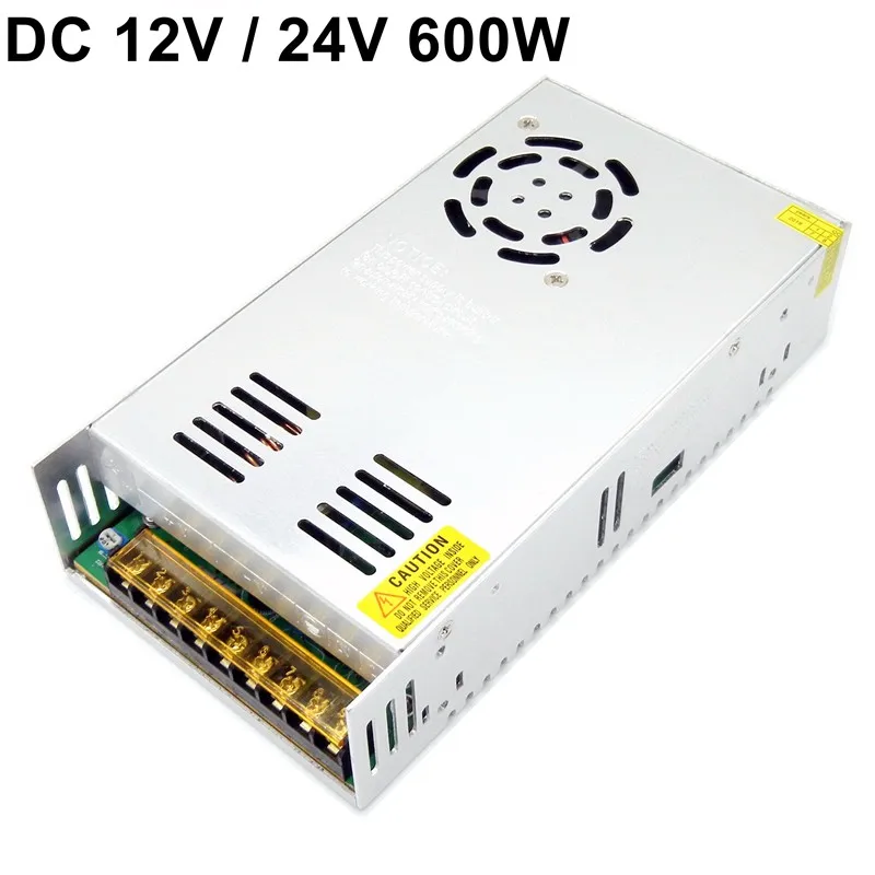 

600W Switching Power Supply Driver 110V 220V AC TO DC 12V 24V Surveillance Transformer Adapter for Led Strip Lamp Light CNC CCTV