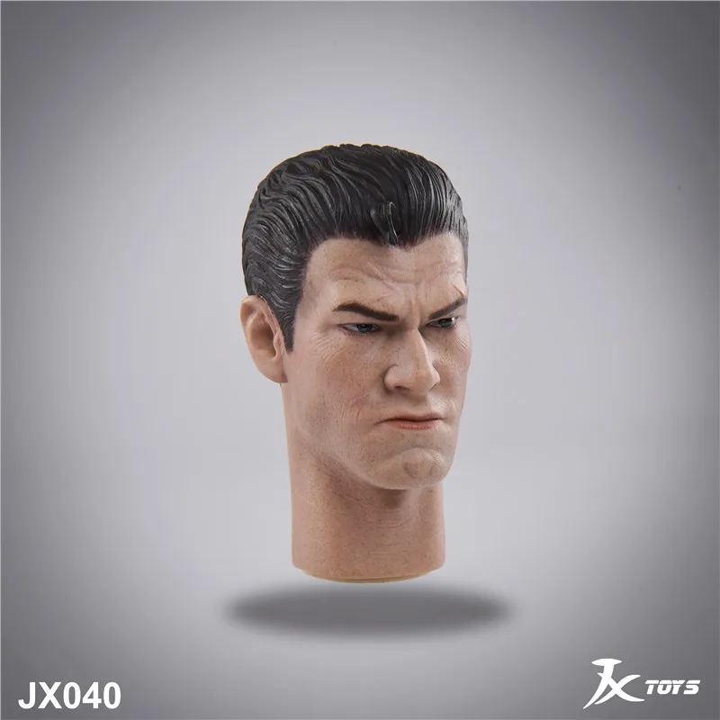 1/6 Scale JX040 Soldier Male Head Sculpture Punish Head Sculpture Model In stock 12 Inch Man Puppet Head Sculpture