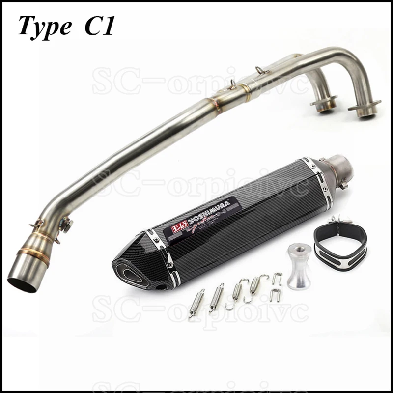 Tmax T-max 530 500 Full Exhaust system Front Pipe Yoshimura Exhaust muffler with db killer For Yamaha Tmax530 Tmax500 2008-2016