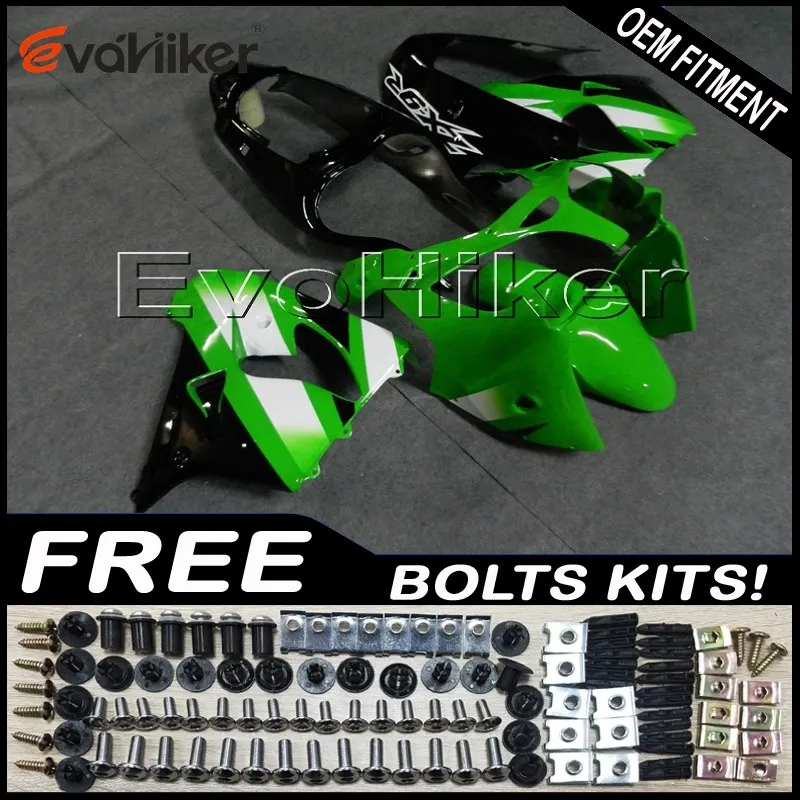 

Custom motorcycle fairing for ZX-9R 2000 2001 green ZX9R 00 01 ABS motor panels Body Kit