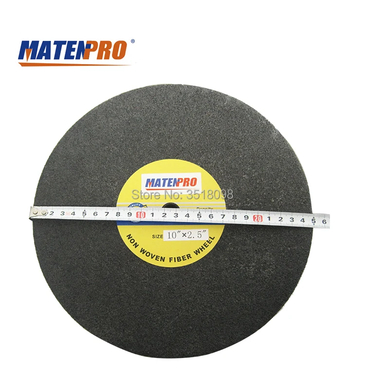 10 inch black Nonwoven Polishing Wheel, Fast Heat Dispelling, No Black Discoloration, Abrasion-resistant