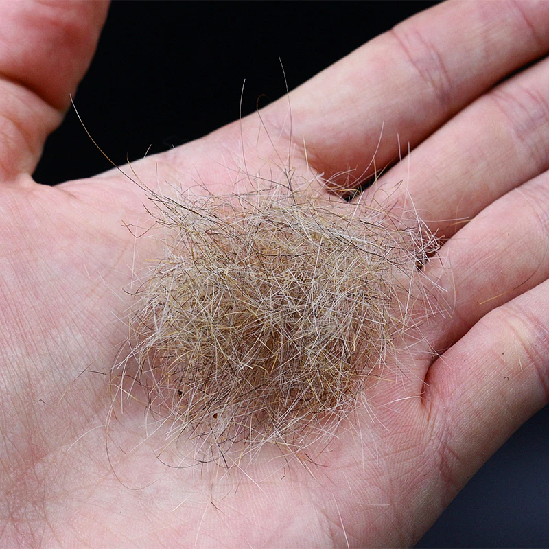 Hot new 2grams natural pale brown fly tying Argentinian hare dubbing fiber long hair nymph fly dub Tungsten Jig tying materials
