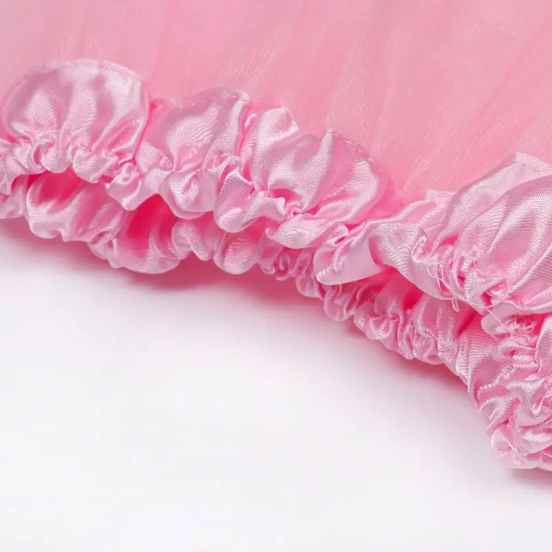 Children Kids Girl Three Layered Ballet Dance Tutu Skirt Classic Solid Mini Pleated Elastic Party Petticoat Underskirt 2-8T