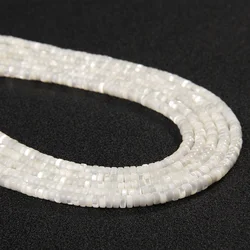 2x4mm White Trochus Shell Cylinder Beads Natural Mother of Pearl Shell Loose Beads for Jewelry DIY Bracelet Necklace Making 15